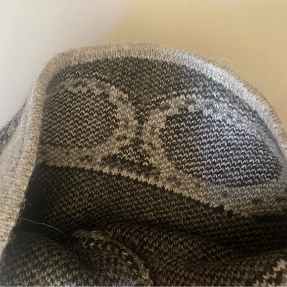 Gray Beanie with Faux Fur Pom Pom - Picture 4 of 4